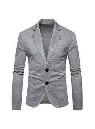 SMihono Men's Trendy Blazer Suit Jacket Long Sleeve Tuxedo Slim Fit Rainbow  Stripe Sports Business Pocket Work Office Lapel Collar Formal Button Front