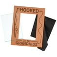 thumbnail image 2 of ThisWear Gift for Grandpa Hooked On My Grandkids Natural Wood Engraved 4x6 Portrait Picture Frame Wood, 2 of 6