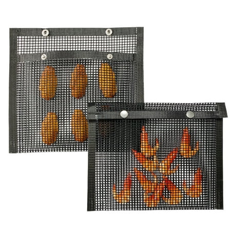 SunSunrise BBQ Roasting Grilling Bag Non Stick Grid High Temperature Resistance Picnic Tool