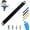 Black, variant on Offset Extension Wrench, Bolt Hero Wrench, 15.4" Zero-Degree Chain-Drive Extender, Extension Wrench Offset Impact with Versatile 1/4", 3/8", 1/2" Square Drive Adapters
