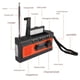 thumbnail image 4 of Radio Manivela Emergencia Solar Con Linterna LED Banco SOS (rojo 4000 MAh), 4 of 9