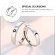 thumbnail image 4 of 2 anillos creativos para parejas, anillos decorativos, diseño abierto, joyería (plata), 4 of 6