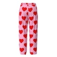 thumbnail image 4 of FLYCURVY Plus Size Women Pajama Pants Soft Long Sleep Lounge Pants Drawstring with Pocket L-5XL, 4 of 6