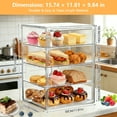thumbnail image 2 of JDNRXO Acrylic Bread Storage Box with Magnetic Door, 4-Tier Adjustable Display Organizer (3 Dividers Included) for Kitchen Counter & Bakery Pastry Showcase, Clear Bread Bin 11.81"x9.84"x15.74“, 2 of 8