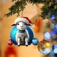 thumbnail image 4 of Fiudx Adorno Navideño de Acrílico para Coche, Diseño Festivo de Año Nuevo, Material Duradero, Fácil Instalación, Decoración Navideña Versátil, Ideal para Árbol de Navidad U Oficina, Gran Idea de Rega, 4 of 5