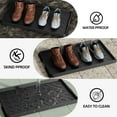 thumbnail image 6 of 2PCS Rubber Boot Tray, Shoe Trays for Entryway, Versatile Boot Mat Tray with Raised Edge, 47"x16" Rubber Mat for Shoe Organizer Indoor/Outdoor Use, 6 of 8