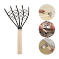 thumbnail image 3 of Miangastore 2pcs Carbon Steel Clam Rake with Net Oyster Shell Digging Tool Rake Tool, 3 of 8
