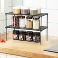 thumbnail image 5 of ROFAY Set of 2 Stackable Expandable Kitchen Cabinet Organizer Racks, Anti-Slip Feet, Black, 5 of 6