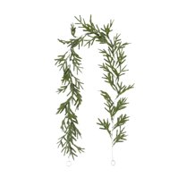 Evergreen Pine Garland Artificial Greenery Christmas Garland Real Touch Natural Cedar Garland Dining Table Fireplace Wall Decoration Christmas Decor