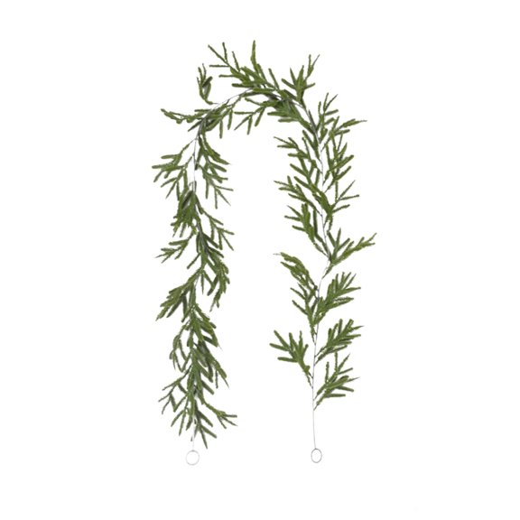 Evergreen Pine Garland Artificial Greenery Christmas Garland Real Touch Natural Cedar Garland Dining Table Fireplace Wall Decoration Christmas Decor