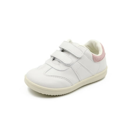 

Rotosw Kids Sneakers Comfort Flats Fashion Casual Shoes Breathable Non-Slip Walking Shoe Sport Lightweight White Pink 9C