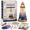 #Halloween Coastal, variant on Beginner-Friendly DIY Lighted Sea Glass-Style Lighthouse Kit Collection, Coastal Mosaic Craft with Decorative Accessories and LED Glow, 10 Themes for Tabletop Home Decor