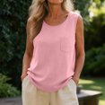 thumbnail image 2 of GEWSEY Tank Tops for Women, Crewneck Loose Fit Basic Going Out Clothes Womens Fashion Casual Summer Sleeveless Shirts (Pink, M), 2 of 4