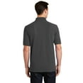 thumbnail image 2 of Port & Co Men's Ring Spun Pique Polo, Charcoal, Large, 2 of 4