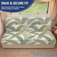 thumbnail image 2 of FOR U DESIGNS Green Leaves Print RV Sofa Bed Covers Washable 2 Piece Stretch Folding Camper Slipcovers for Jackknife Sofa, Non-Slip Breathable Wrinkle-Free Furniture Protector, 2 of 7