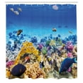 thumbnail image 3 of Ambesonne Fish Shower Curtain, Ocean Corals Goldfish, 69"Wx70"L, Turquoise, 3 of 5
