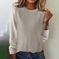 thumbnail image 2 of Bovemsi Sweaters for Women Cozy European And American Solid Color Loose Ladies Autumn One Word Shoulder Exposed Fall Sweaters, 2 of 6