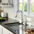 thumbnail image 3 of Karran Weybridge Single-Handle Pull-Down Sprayer Kitchen Faucet with Matching Soap Dispenser in Chrome, 3 of 8