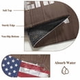 thumbnail image 6 of Area Rugs 2.7'x5', US Independence Day Carpet for Living Room Bedroom Dining Room, Retro American Flag Wood Brown Throw Kitchen Rugs Non Slip Washable Rectangle Indoor Outdoor Rugs, 6 of 8