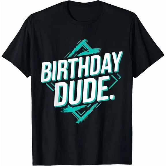 Magical and Funny X Gifts Birthday Dude T-Shirt, Men's, Unisex-Adults, , Short Sleeve, T-Shirt, Black, Small