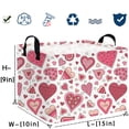 thumbnail image 2 of Rectangular Valentines Basket,Pink Heart Basket,baby basket,Lovely Storage bin,baby Room Decor,easter heart Print Basket,Gift Basket,Shelf Basket(Beautiful heart), 2 of 7