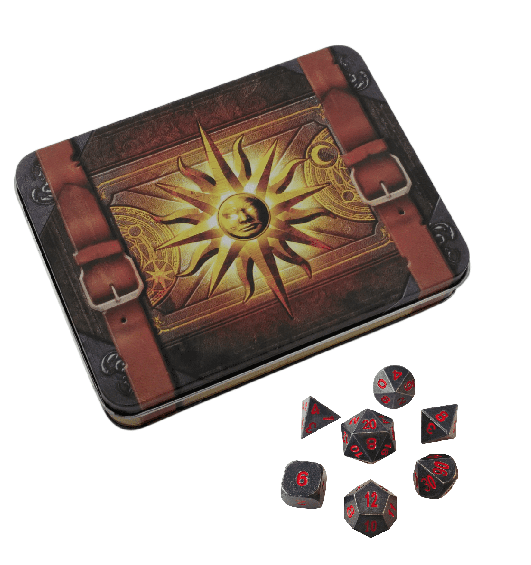 Reaper Miniatures Pizza Dungeon Lucky Dice - Clear Orange RPG Dice Set