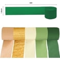 thumbnail image 2 of Green Brown Crepe Paper, 5 Rolls Streamers Party Decorations Crepe Paper Colourful Streamers for Wedding Anniversary Engagement Birthday Bridal Shower Baby Shower, 2 of 7