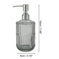 thumbnail image 4 of 1 Pc Simple Vertical Lines Soap Pump Dispenser for Bath 450ml Gray Silver Tone, 4 of 6