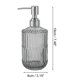 thumbnail image 4 of Ofertas Únicas 1 Pc Dispensador de Jabón Clásico de Líneas Verticales para Baño 450ml Tonalidad Gris Plateada, 4 of 6