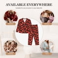 thumbnail image 7 of Fuzoiu Tomato Print Women's Long-Sleeved Pajama,Lounge Button Down Nightwear,Womens Notch Collar Pajama Set-Medium, 7 of 7