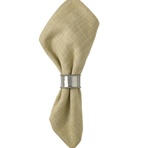 Park Designs Hammered Cuff Pewter Napkin Ring Set of 4