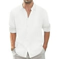 thumbnail image 2 of GENTS BLISS button Down Mens Shirts Long Sleeve Shirts for Men Solid TextureT-shirts, 2 of 7
