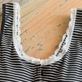 thumbnail image 6 of AhaOh Women's Lingerie Lace Trim Solid Sleeveless Scoop Neck Built-In Bra Ruffle Trim Lace Button Down Tank Sleepwear Free Size, 6 of 6