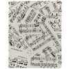 Cream-White MUSICAL NOTES Leather-like 8x10 Journal by Eccolo trade LOFTY THINKING Collection