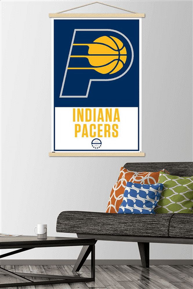 NBA Indiana Pacers - Logo 21 Wall Poster with Magnetic Frame, 22.375" x 34"