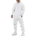 thumbnail image 4 of Conairie Sweatsuits for Men Set 2 Piece Casual Solid Color Loose Fit Hoodie Sweatshirt and Joggers Sweatpants Sets Loungewear Fall Winter Long Sleeve Sport Suit with PocketWhite S, 4 of 4