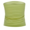 thumbnail image 3 of Kcodviy Slim Fit Tank Top Knit Tube Top Hottie inside with Strapless Metallic Halter Top Strapless Wrap Top Tube Top and Shorts Set Satin Crop Tops Pack of Tube Tops, 3 of 5