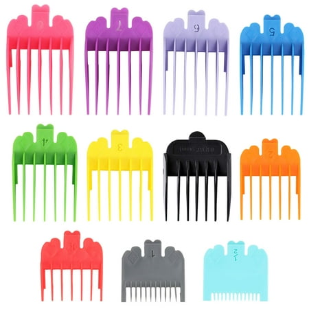 11Pcs Colorful Professional Hair Clipper Guides Attachments Combs,11 ...