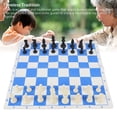 thumbnail image 3 of JUEGO DE AJEDREZ CLÁSICO, TERCIOPELO PU 42cm Tablero de Ajedrez Azul y Juego de Ajedrez de Ajedrez de 75 mm de Altura para El EntreteniMient, 3 of 7