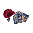 thumbnail image 2 of Pet Cowboy Hat Cute Dog Sun Shade, Western Style Headwear for Small & Medium Dogs and Cats, Adjustable Chin Strap, 2 of 3