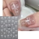 thumbnail image 3 of Pegatinas 3D de lazo blanco para uñas, cinta de diseño de pajarita, líneas irregulares románticas simples, calcomanía de manicura para damas y niñas, MO312, 3 of 7