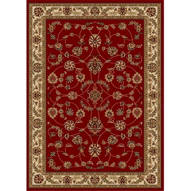 1596-1334-RED Como Rectangular Red Traditional Italy Area Rug, 2 ft. 2 in. W x 7 ft. 7 in. H