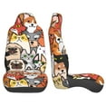 thumbnail image 2 of LAKIMCT Dogs Cats Faces Car Seat Covers Vehicle Front Seat Covers Universal Fit Seat Protector, 2 of 9