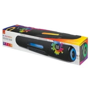 iLive Portable Bluetooth 2.0-Channel 18-In. Sound Bar/Speaker with LED Lights and Speakerphone, True Wireless, Black, ISB184BPT