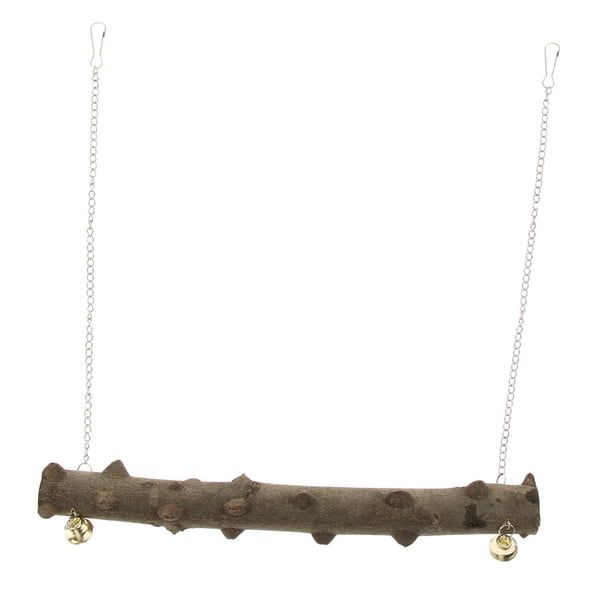 Pájaro Pinzón Canario Percha de Madera Espinosa Natural, Juguete L
