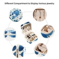 thumbnail image 2 of PhooArto Small Jewellery Box, Blue Splatter Dots Pattern Portable Travel Mini Jewelry Case for Women Leather Ring Organizer, 2 of 5