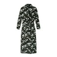 thumbnail image 4 of FashGudim Mens Robes Big and Tall Full Length Shawl Collar Long Plush Robe (Camouflage,L/XL), 4 of 6