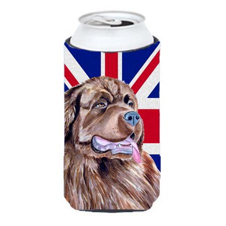 

Newfoundland With English Union Jack British Flag Tall Boy bottle sleeve Hugger - 22 To 24 Oz.