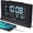Black-humidity & Moon Phase, variant on Digital Alarm Clock with Battery Backup, 5 Inch Large Display, Auto Set Clock, USB Charging Ports, 12/24H