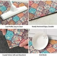 thumbnail image 5 of Boho Floral Kitchen Rugs Mat Set of 2 Non-Slip Washable Bohemian Colorful Kitchen Rug Runner Rubber Backed Kitchen Mats for Floor Boho Decor, 5 of 5